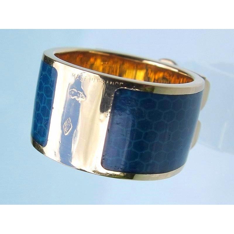 Hermes Joaillerie Gold 18k Enamel Collier de Chien CDC Ring, Box! - poupishop