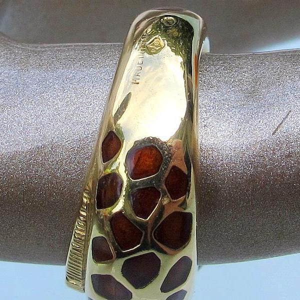 Hermes Joaillerie Gold 18K Enamelled Girafe Ring, Box! - poupishop