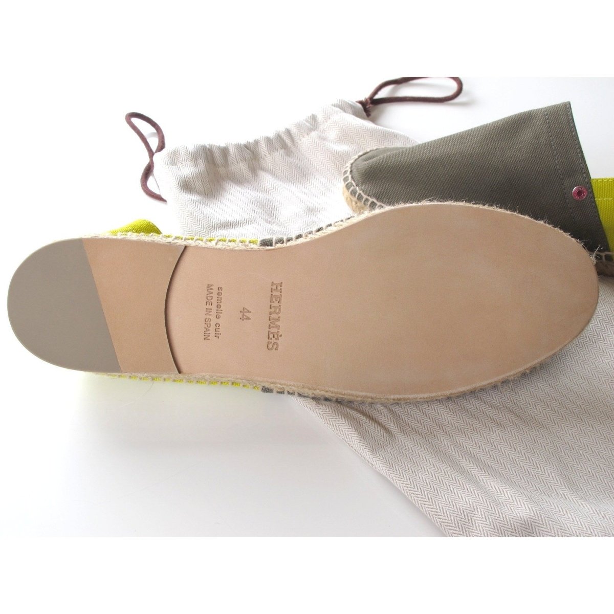 Hermes Kaki Anis Eusebio Espadrilles Sneakers Men Shoes, New! - poupishop
