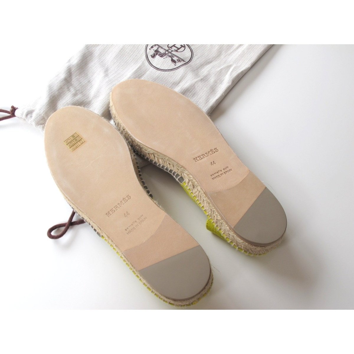 Hermes Kaki Anis Eusebio Espadrilles Sneakers Men Shoes, New! - poupishop