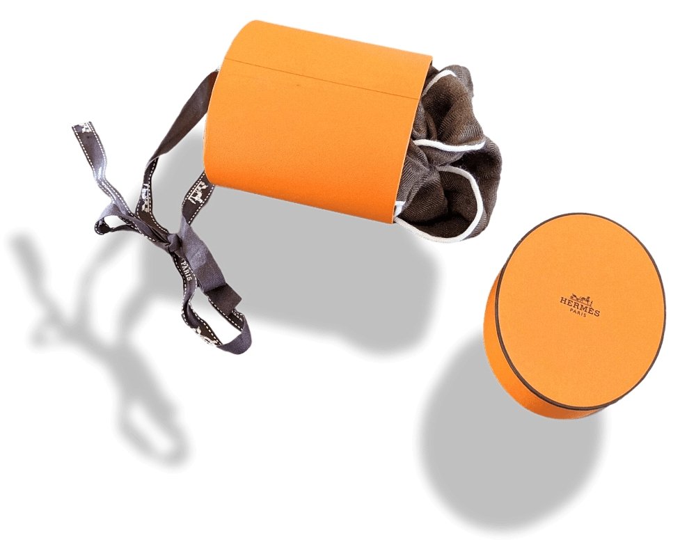 Hermes Kaki/White Cashmere LOSANGE CACHEMIRE GRAND MODELE GM, Men Collection, Box! - poupishop