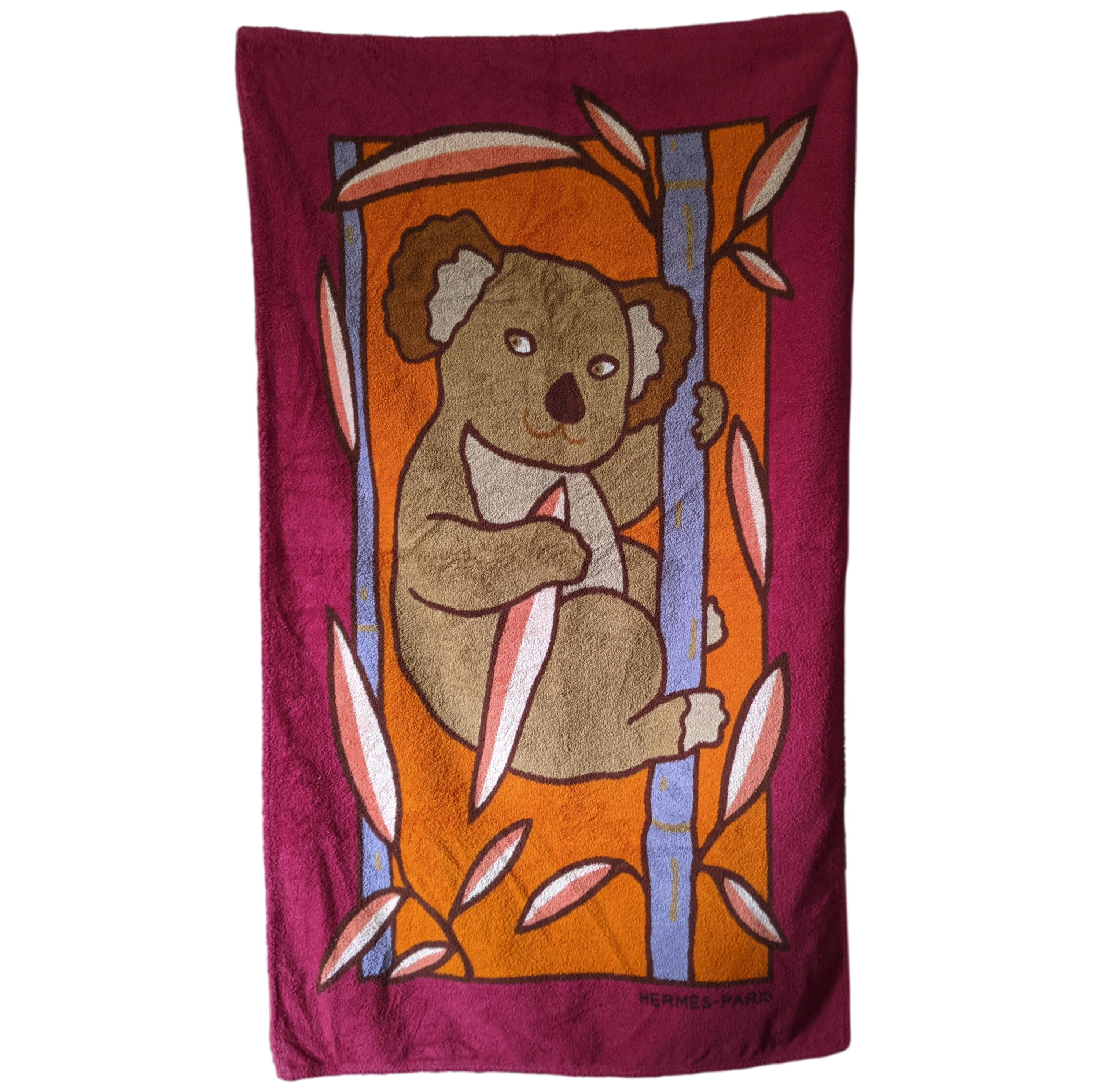 Produits Hermes Vintage "Koala Tapis de Plage Terry Beach Towel GM 150 x 90cm