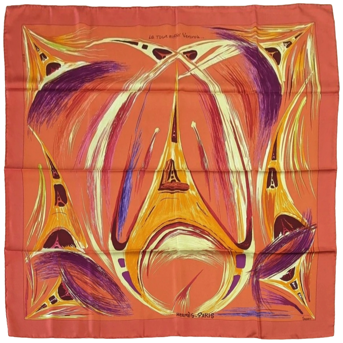 Hermes 2004 Rouge/Orange/Violet LA TOUR EIFFEL S'ENVOLE by Sefedin