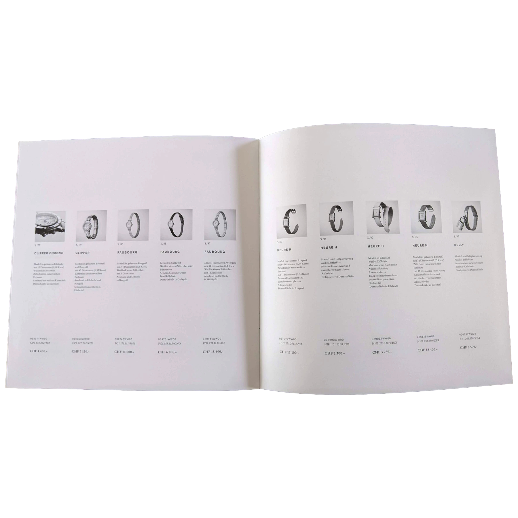 Hermes 2014 "Les Heures Hermes" Catalogue for Professional Resellers with Prices