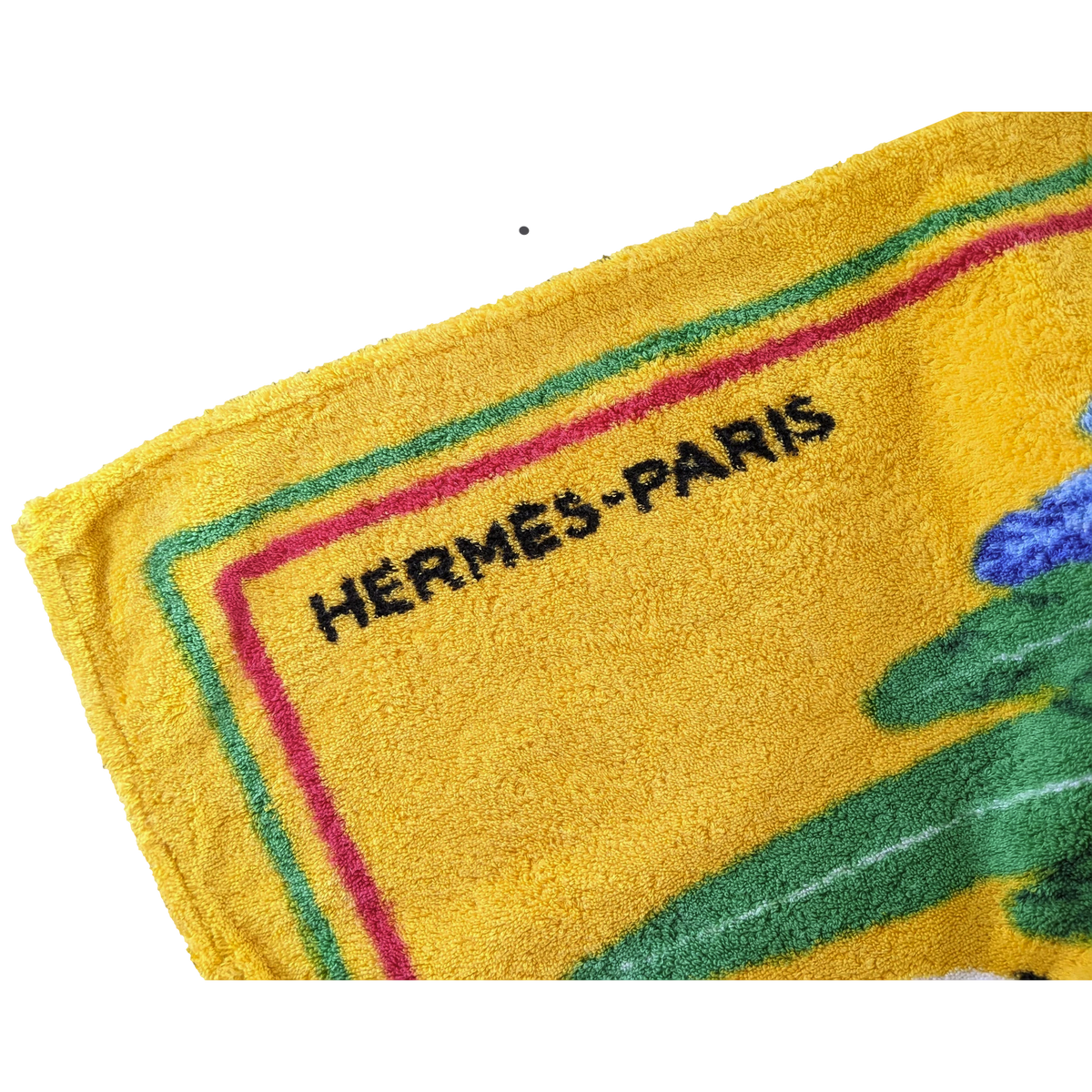 Hermes Soleil/Multi " Les Perroquets" Terry Beach Towel 90 x 150 cm