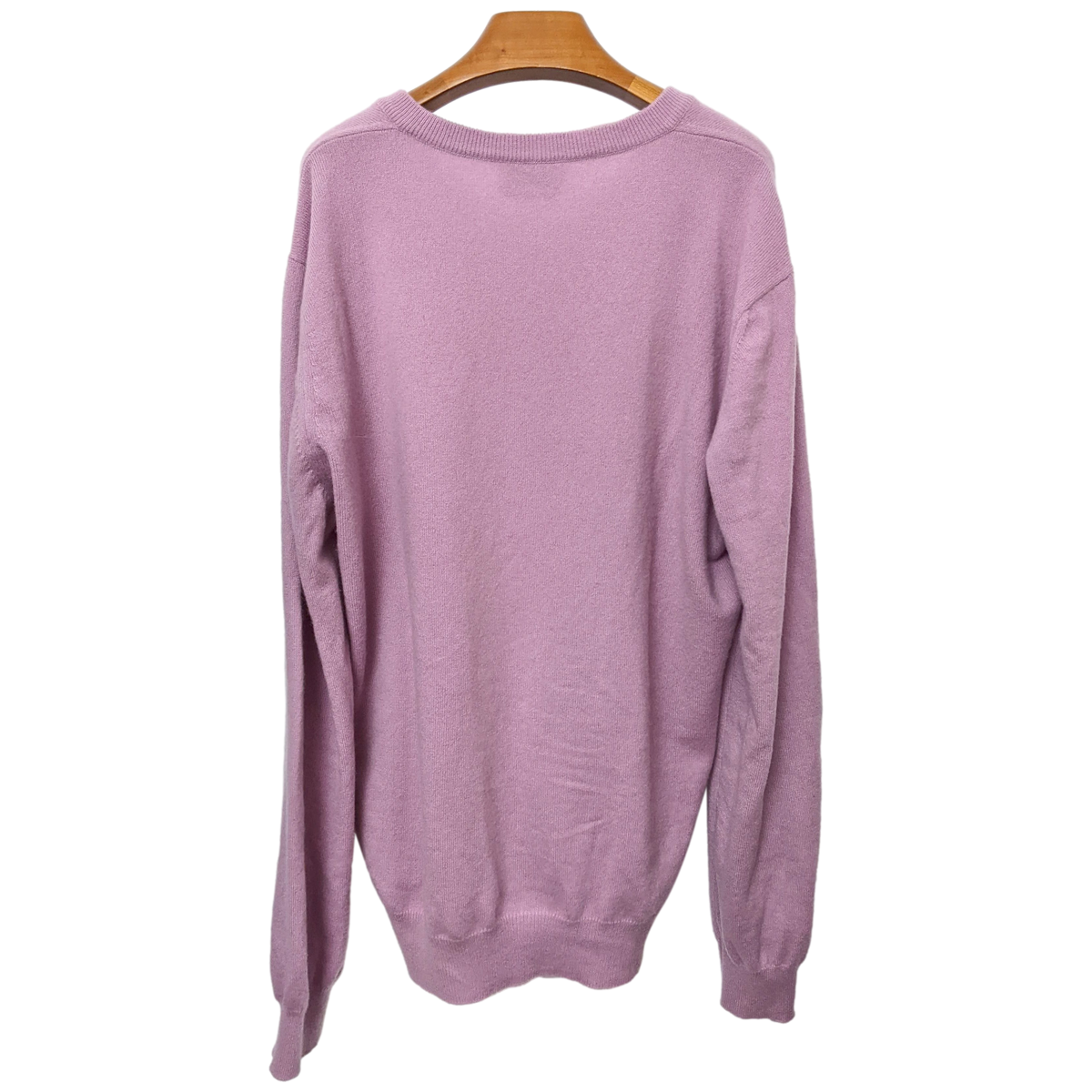 Hermes Men's Lilas 100% Cashmere Classic V-Neck Sweater SzXXL