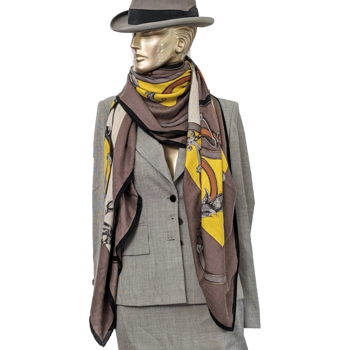 Hermes 2013 Marron/Jaune/Naturel L'INSTRUCTION DU ROY Cashmere 140