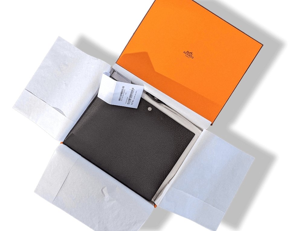 Hermes Macassar Togo Calfskin ULYSSE MM NoteBook Cover, BNWTIB! - poupishop