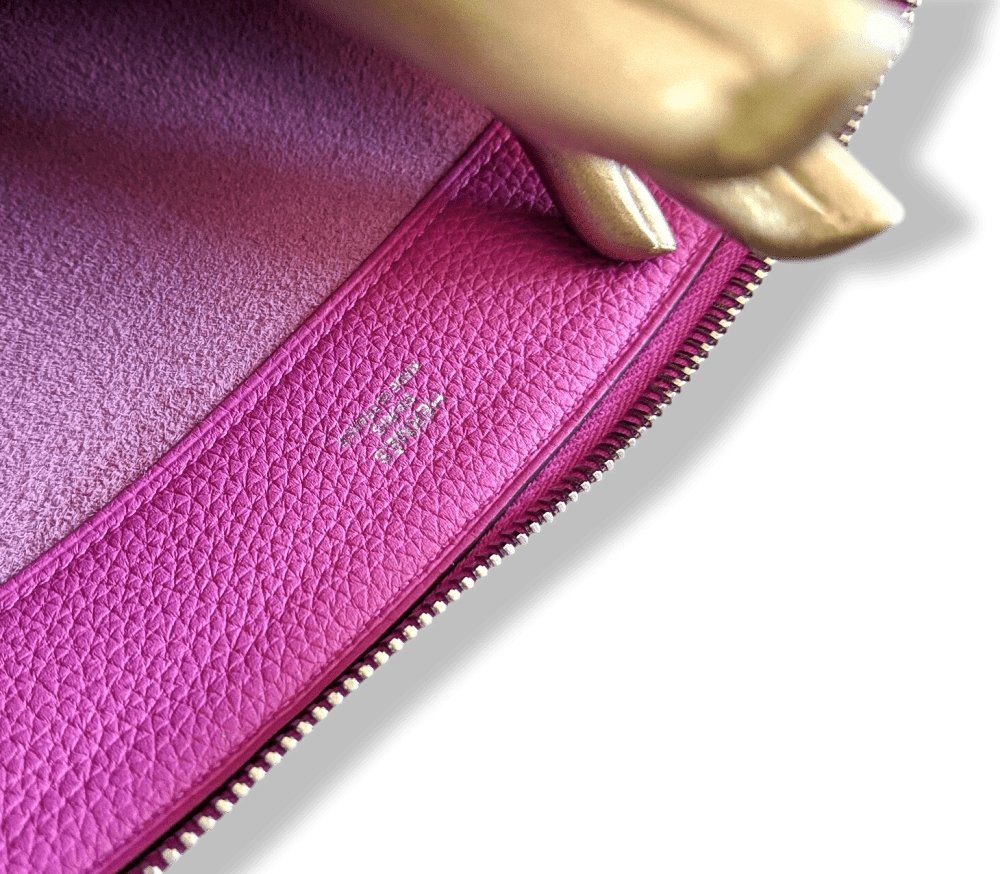 Hermes Magnolia Togo Calfskin TROUSSE BAZAR MM Zipped Pochette Bag, BNWTIB! - poupishop