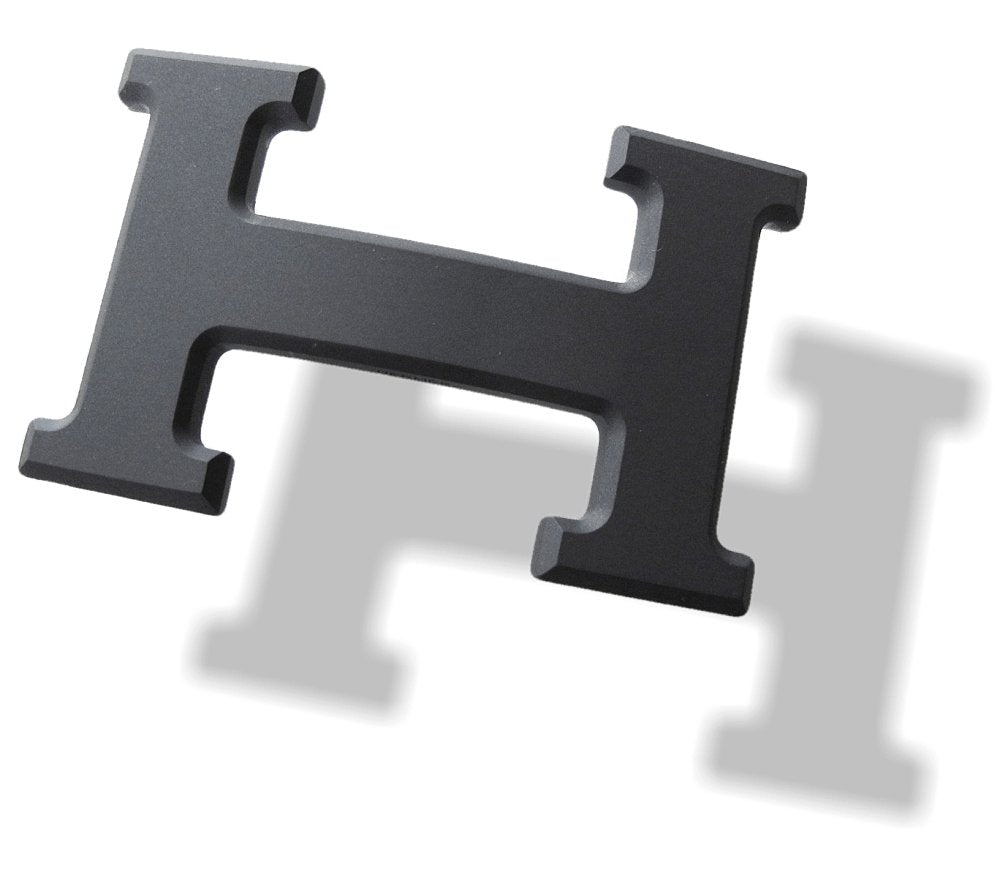 Hermes Matt Black/Noir Mat Buckle of Belt H 32 mm, BNIB with Plastic protection! - poupishop