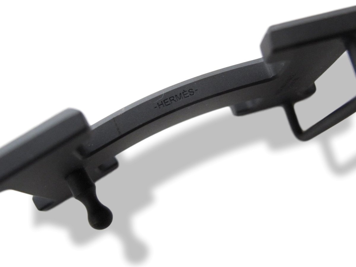 Hermes Matt Black/Noir Mat Buckle of Belt H 32mm, BNIB with Plastic protection! - poupishop