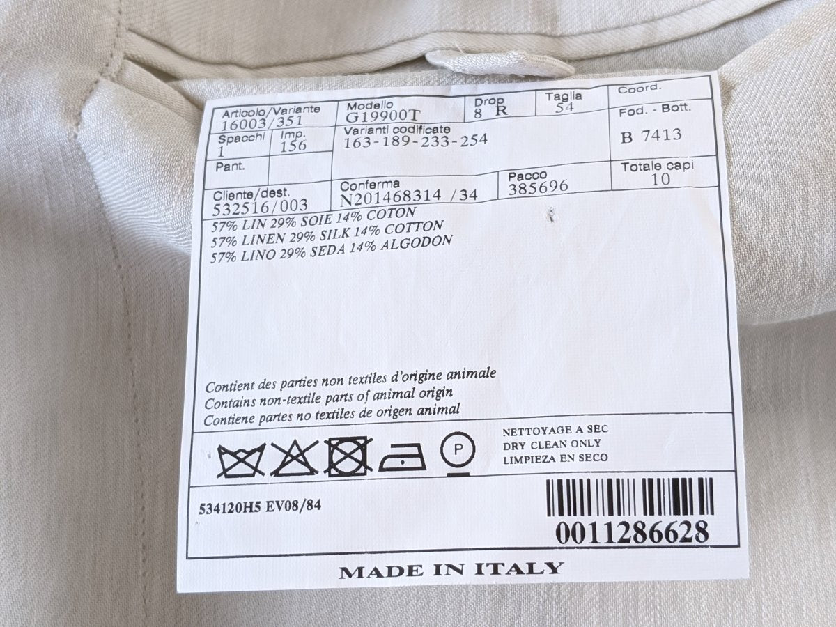 Hermes Men's Off-White Lightweight Linen and Silk Jacket Sz54, Mint! - poupishop