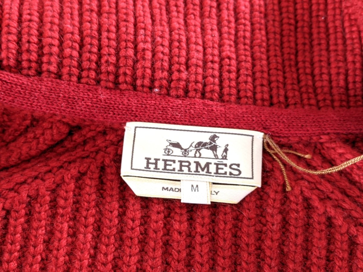 Hermes Men's Red 100% Cashmere & Lambskin Vest SzM, BNWT! - poupishop