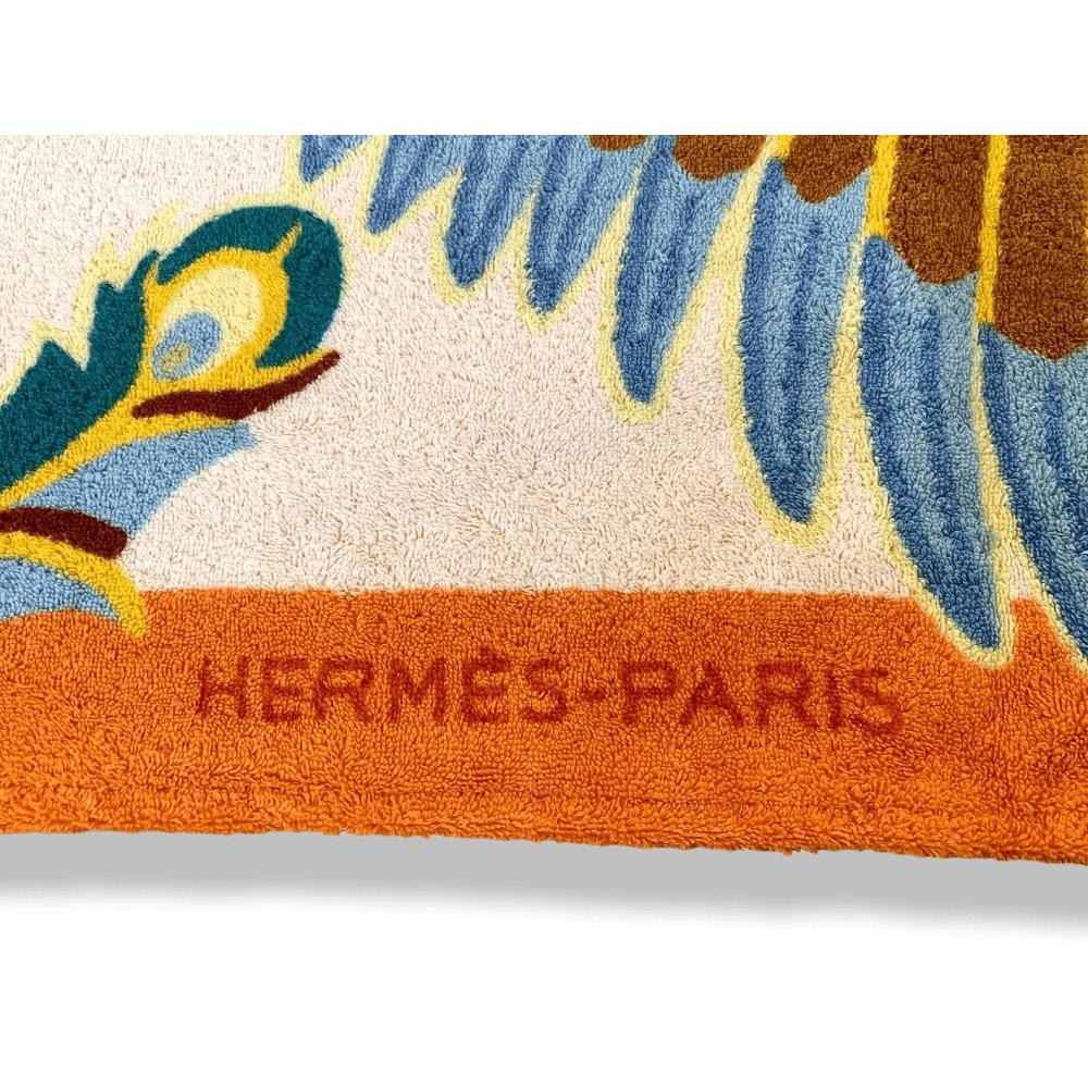 Hermes Multicolore MYTHIQUES PHOENIX Tapis de Plage Terry Beach Towel, XL 150 x 90cm cm, NIB! - poupishop