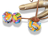 Hermes Multicolore Silk Pompons Pom Pom Bag Charm , Rare! - poupishop