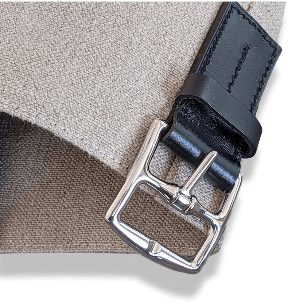 Hermes Natural Canvas/Black Barenia BIG SHOPPING TRAVEL Shoulder Army Bag 12 numbered Reguation Holes, BNIB! - poupishop