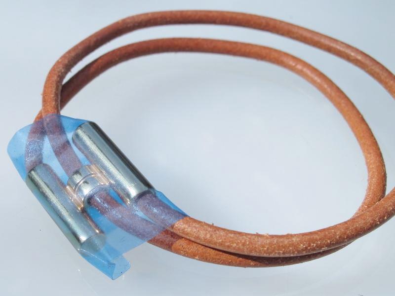 Hermes Natural Leather & Plated Gold Unisex Bracelet Tournis, New! - poupishop