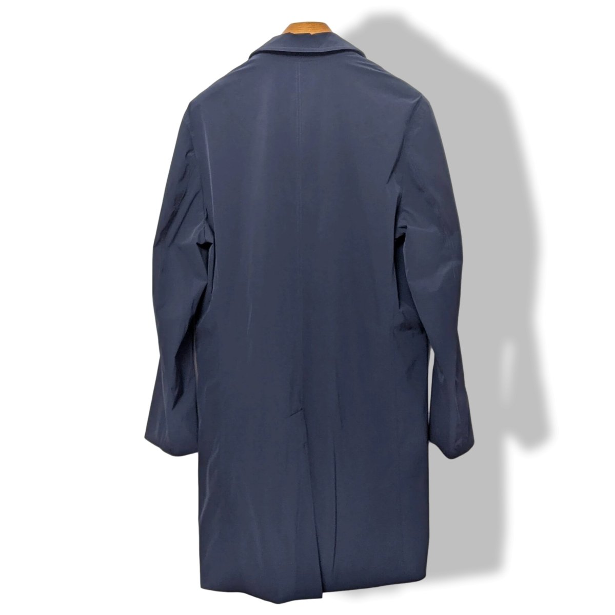 Hermes Navy Impermeable Pardessus TOILOVENT TECHNIQUE Men's Coat Sz52, Pur Luxe! - poupishop