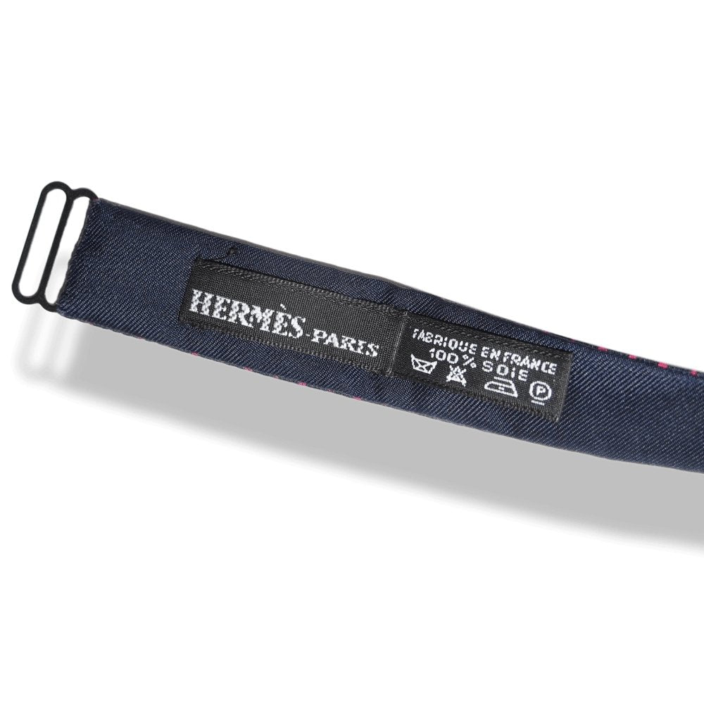 Hermes Navy Red Navy PROPELLER Bow Tie Adjustable Size, New! - poupishop