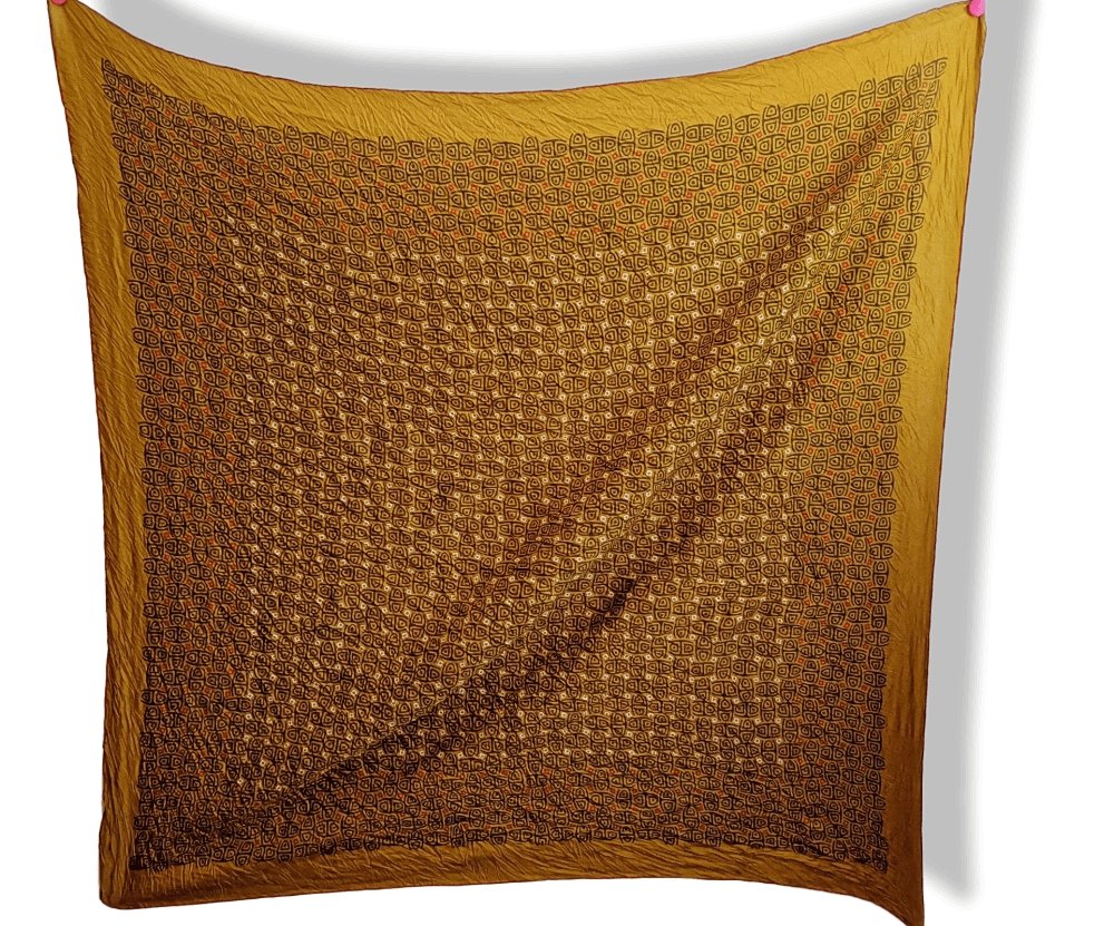 Hermes Ochre/Red/White/Black Pleated Crumpled CHAINE D'ANCRE CARRE GEANT GM, BNIB! - poupishop