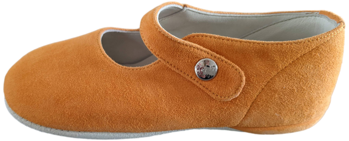 Hermes Kids Orange Suede Baby Booties ADADA Shoes Sz26