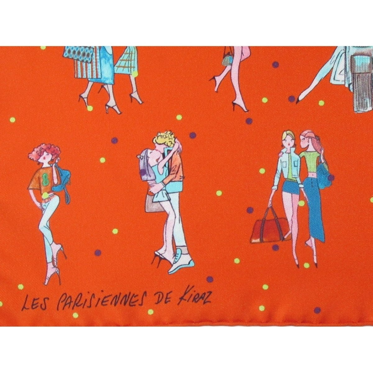 Hermes Orange Les Parisiennes de Kiraz by Edmond Kiraz (Iranian artist) Gavroche 42cm, New! - poupishop
