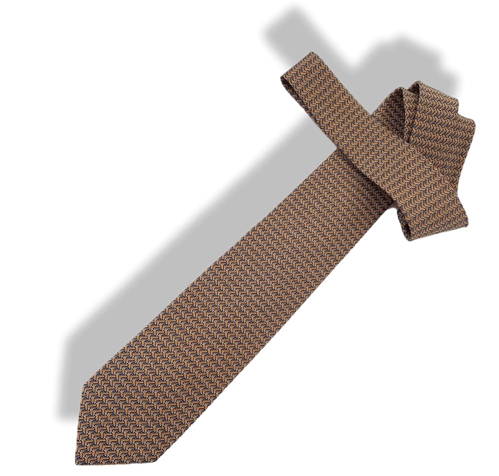 Hermes Orange Middle Blue Sky H EN OMBRE Twill Silk Tie, NWT in Pochette! - poupishop