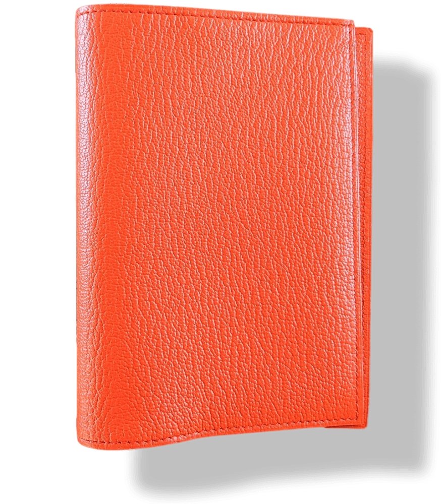 Hermes Orange Chevre Mysore Zip Agenda Cover