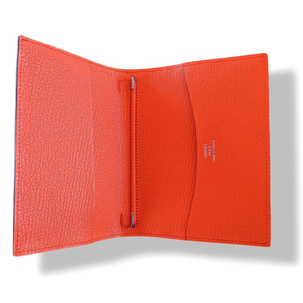 Hermes Orange Poppy Mysore Goatskin AGENDA SIMPLE GM COVER 1 PIN, BNWTIB! - poupishop
