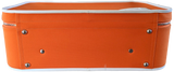 Hermes 2009 Orange/White "Suitcase H" Valise Toile Orange et Cuir Clemence Blanc PHW