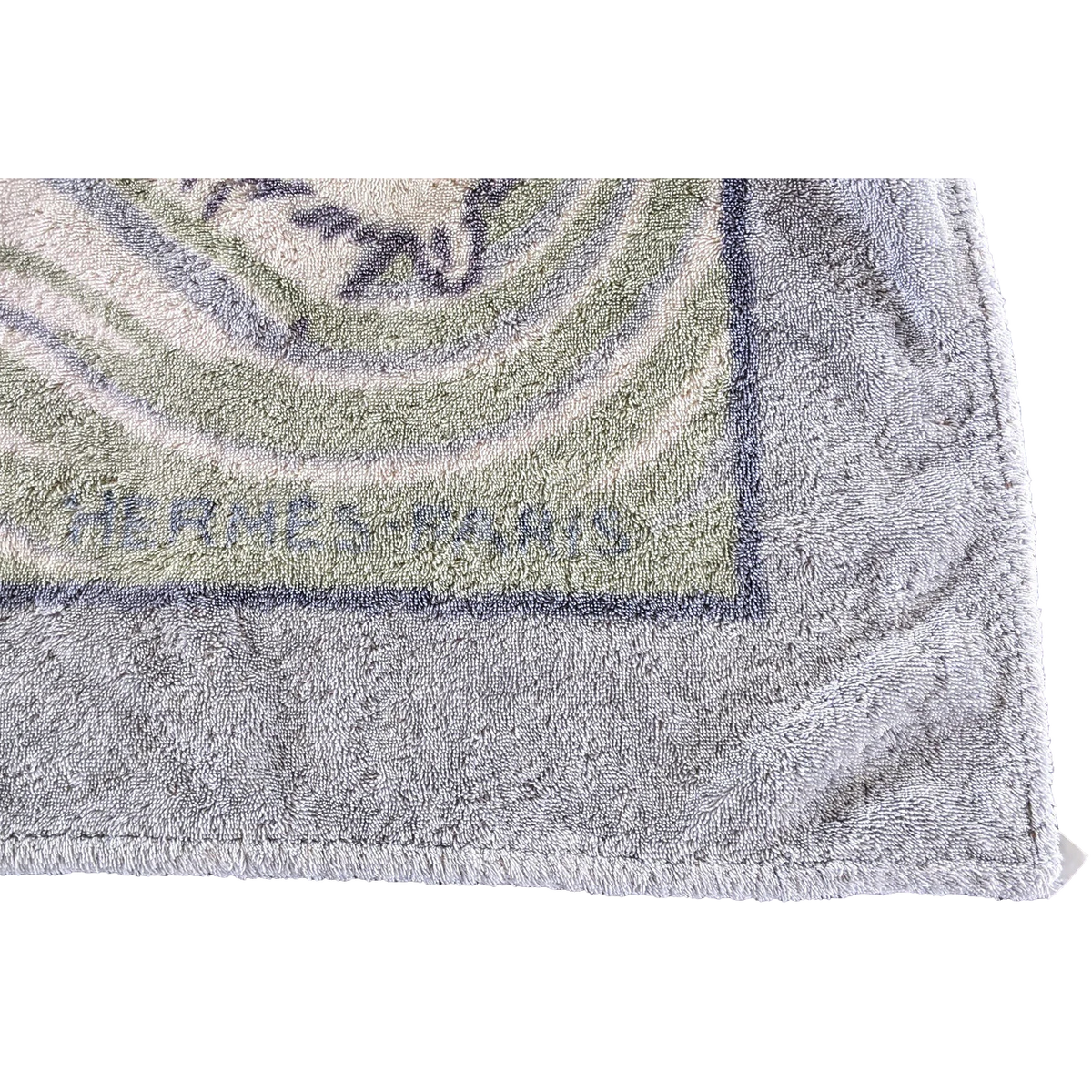 Hermes Aqua/Amande "Ours" Bears Terry Beach Towel 150 x 90 cm