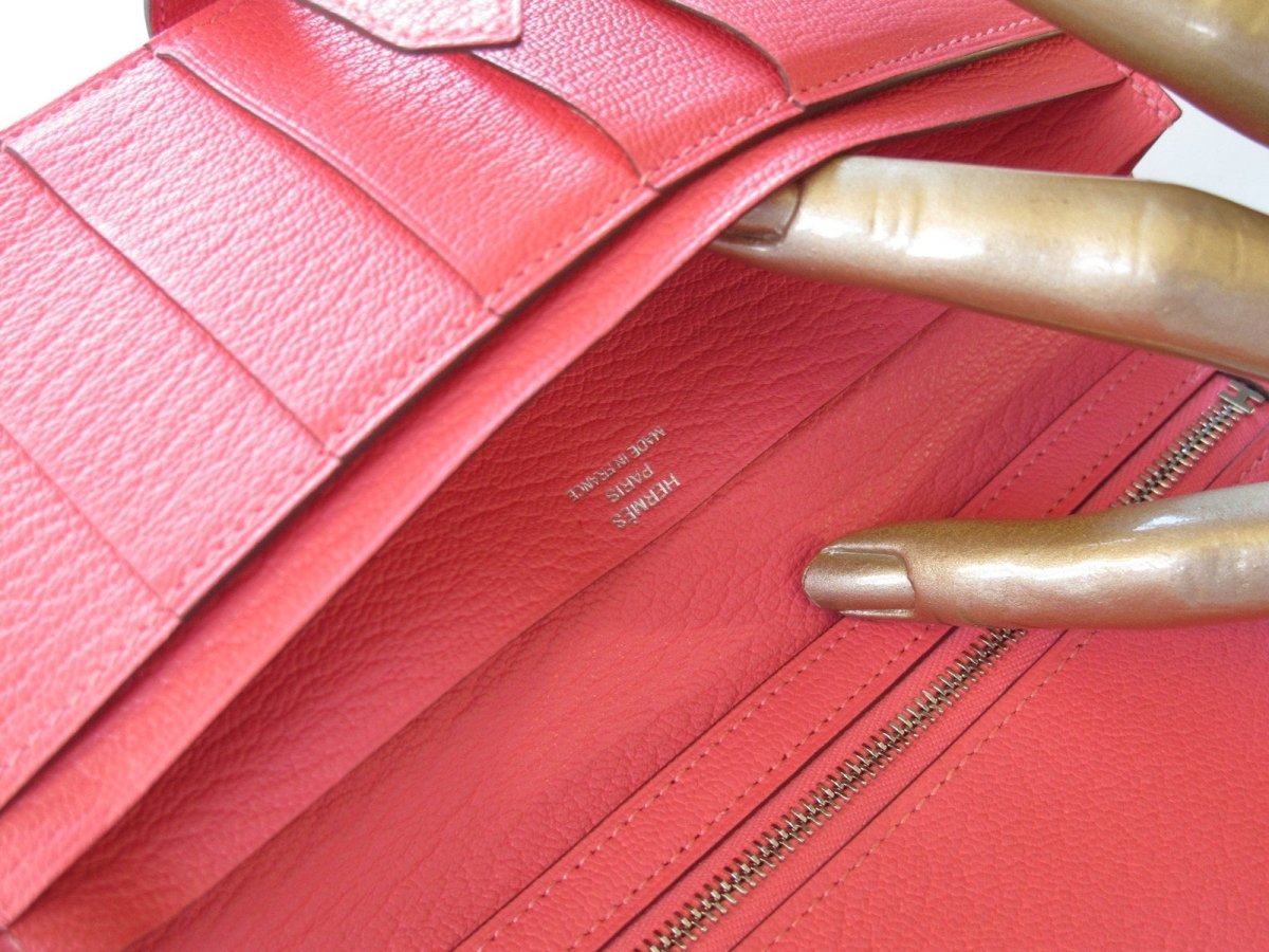 Hermes Palladium Rose Azalee Azalea Bearn Bifold Wallet, New! - poupishop