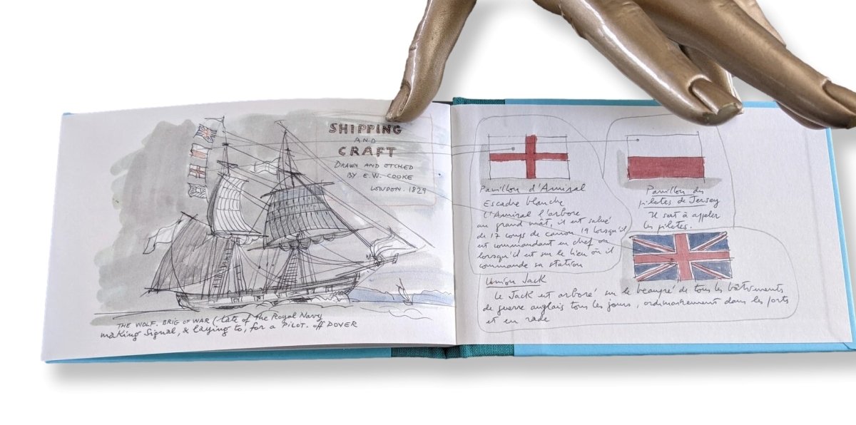 Hermes Papier Carnet de Croquis LA MER The Sea Sketchbook by Philippe Dumas, New and Sealed! - poupishop