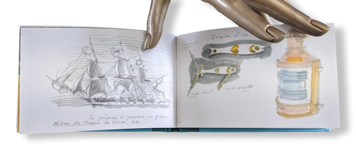Hermes Papier Carnet de Croquis LA MER The Sea Sketchbook by Philippe Dumas, New and Sealed! - poupishop