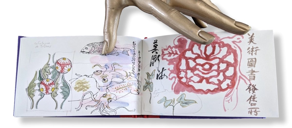 Hermes Papier Carnet de Croquis VOYAGE EN EXTREME ORIENT Journey to the Far East Sketchbook by Philippe Dumas, New and Sealed! - poupishop