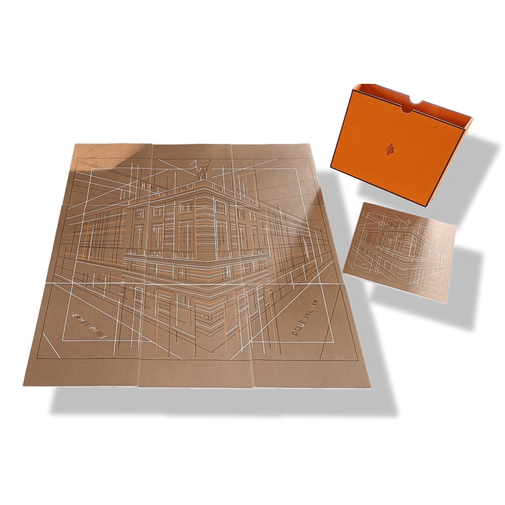 Hermes Papier Coffret 10 Carnets TOUT EN CARRE PIQUE SELLIER PUZZLE 10 Notebooks in Box, BNEW! - poupishop