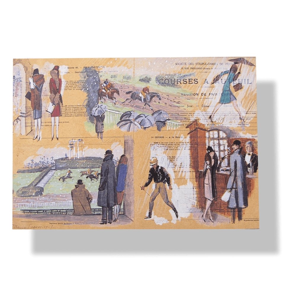 Hermes Papier Edition 1993 Lot of 4 Postal Cards Maurice Taquoy 1878 - 1952, Collection Hermès! - poupishop