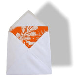 Hermes Papier Orange White Greeting Card Decoupage - poupishop