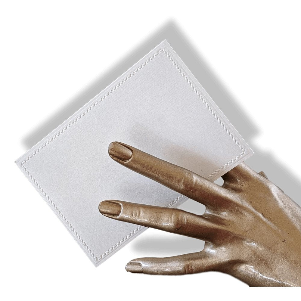 Hermes Papier Rare Vintage White Cards & Matching Enveloppes Sellier Saddle Stiching, New! - poupishop