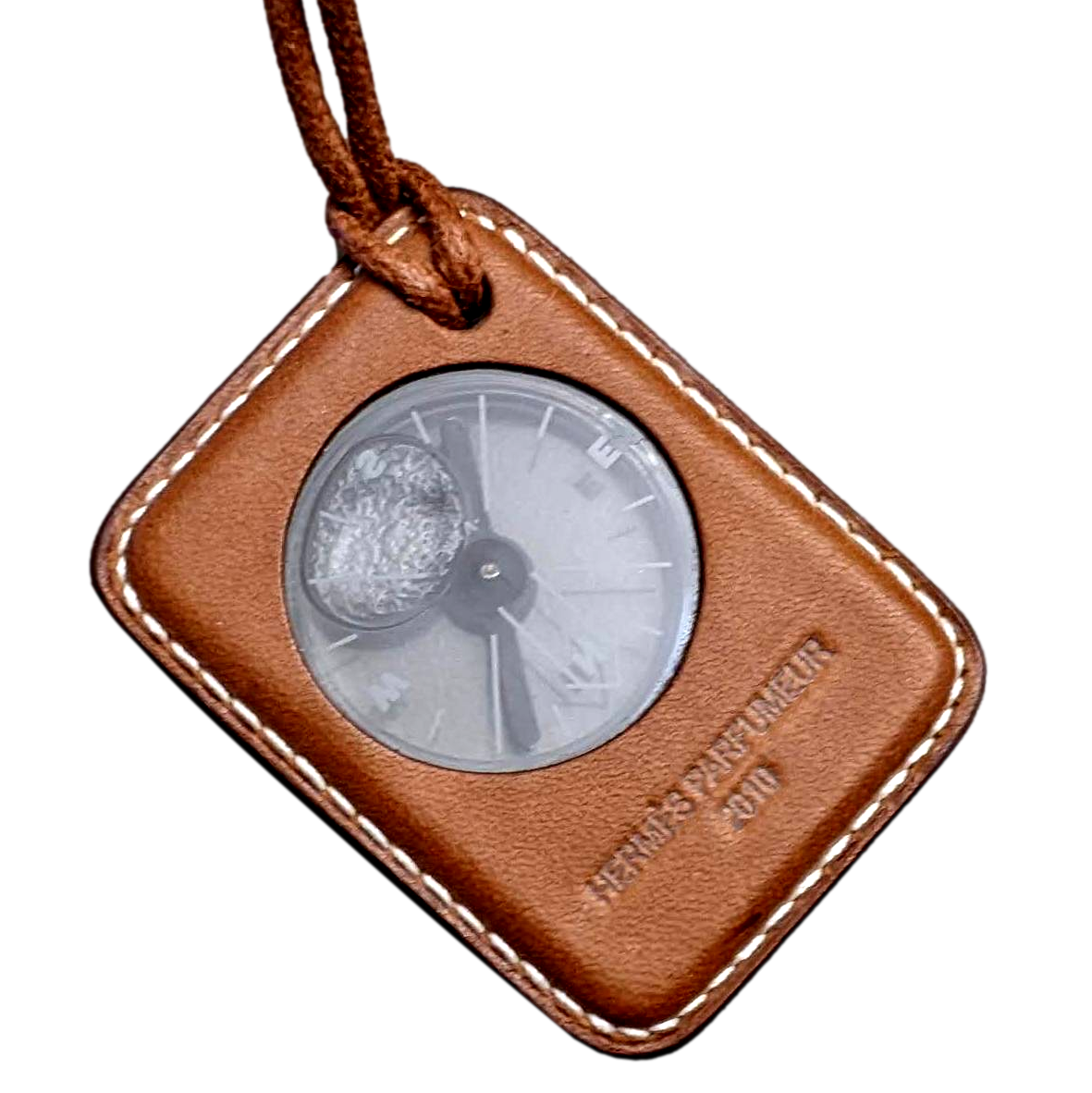 Hermes Ltd Issue Barenia "Parfumeur 2010 " Compass Pendant Necklace