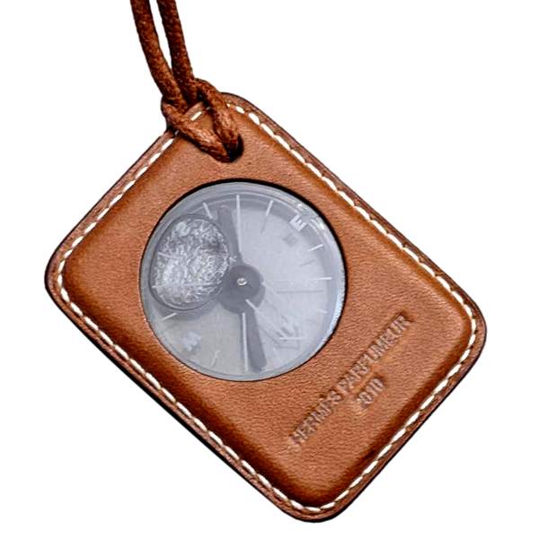 Hermes Ltd Issue Barenia "Parfumeur 2010 " Compass Pendant Necklace