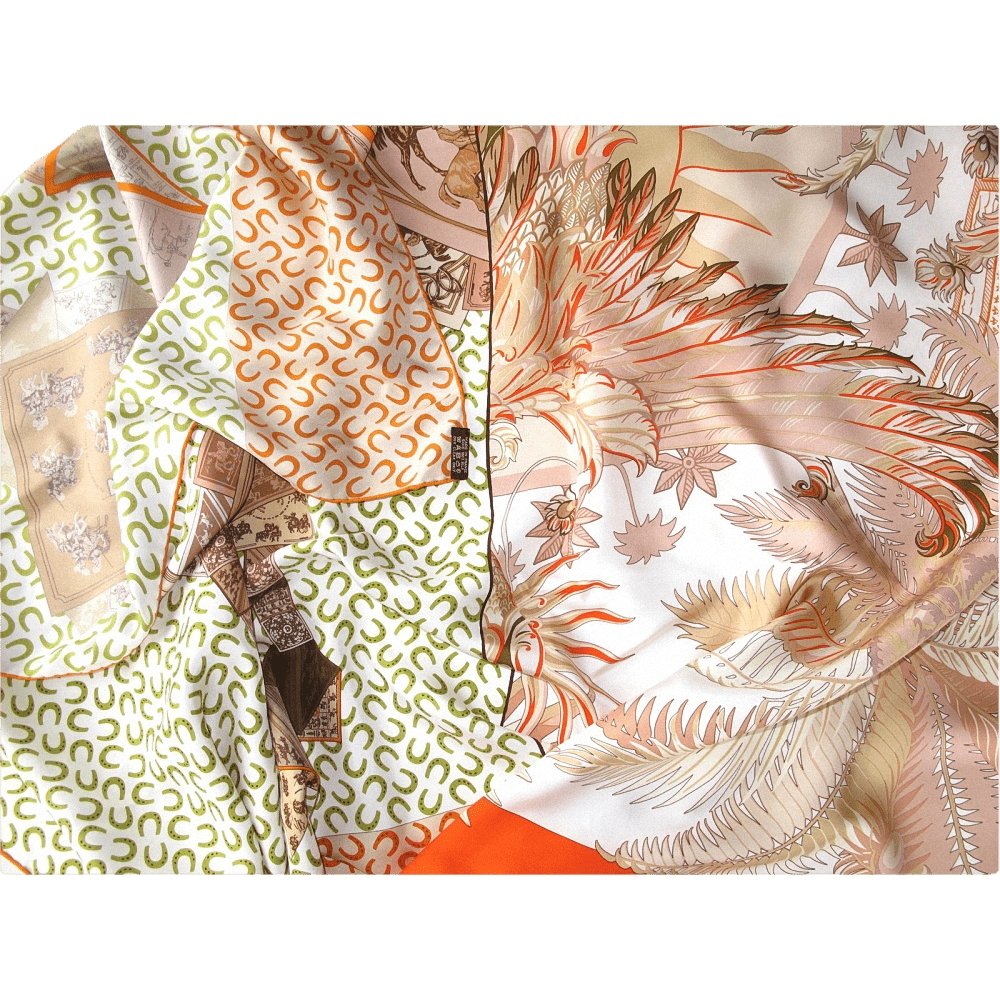 Hermes Pastel Mythiques Phoenix / A cheval sur mon Carre Twill Silk Shawl 140, Box! - poupishop