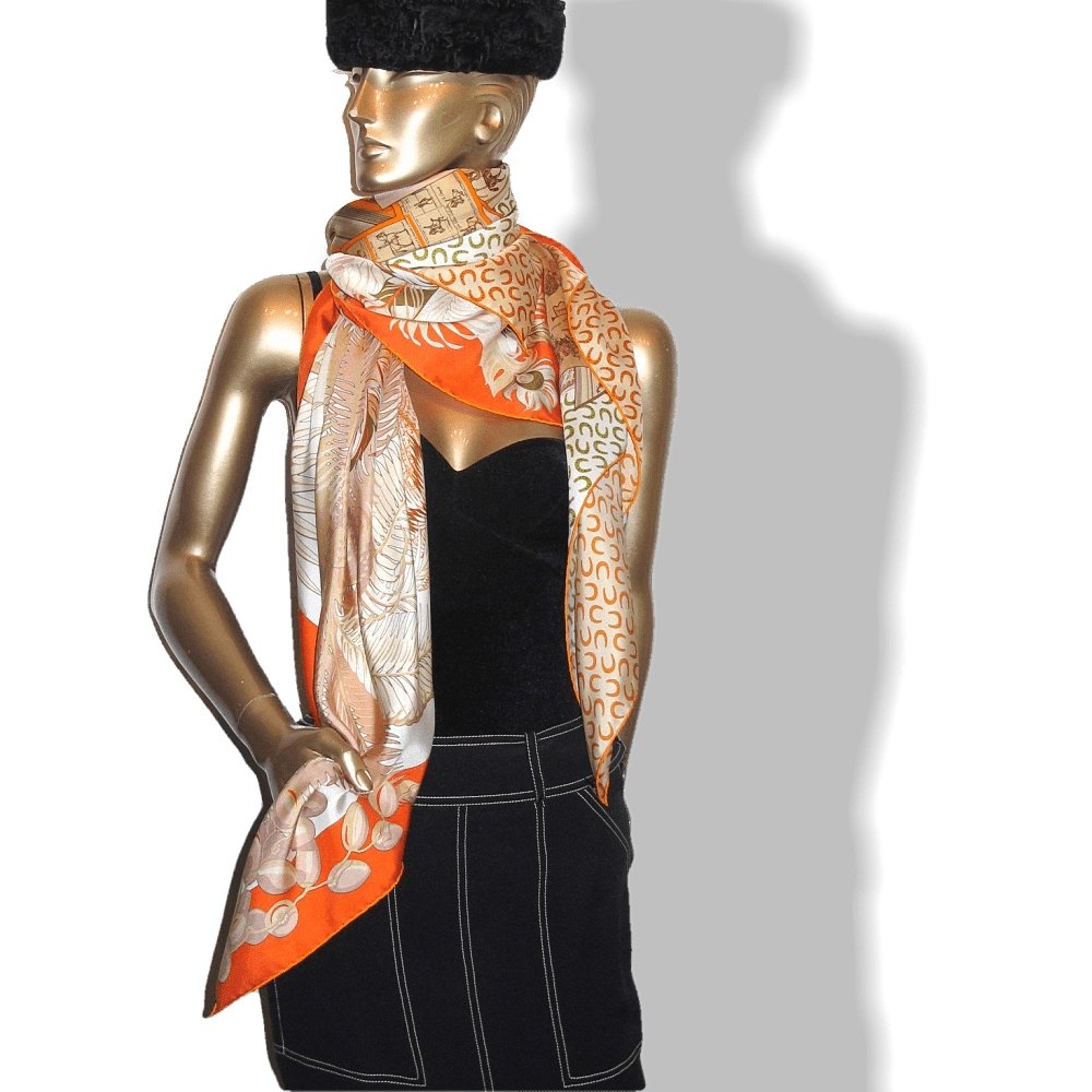Hermes Pastel Mythiques Phoenix / A cheval sur mon Carre Twill Silk Shawl 140, Box! - poupishop