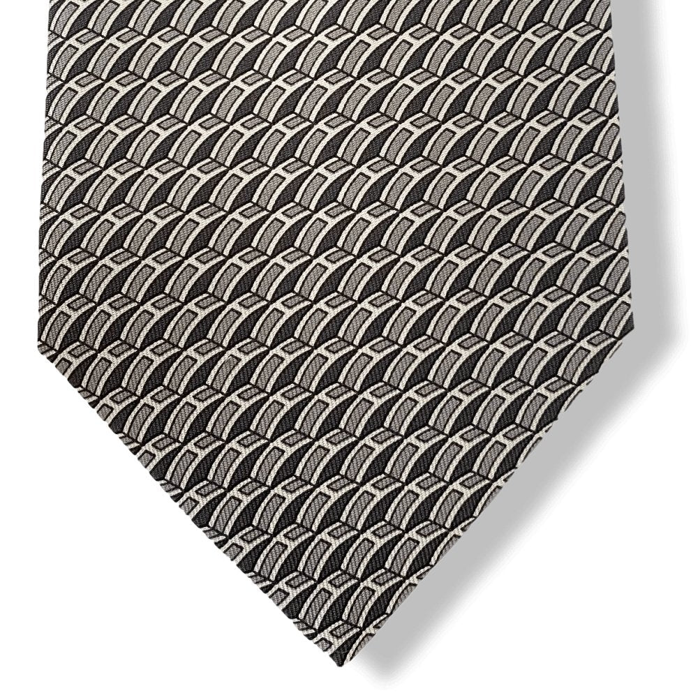 Hermes Pearl Light Grey 5469 H 100% Twill Silk Tie 9CM, NWT in Pochette! - poupishop