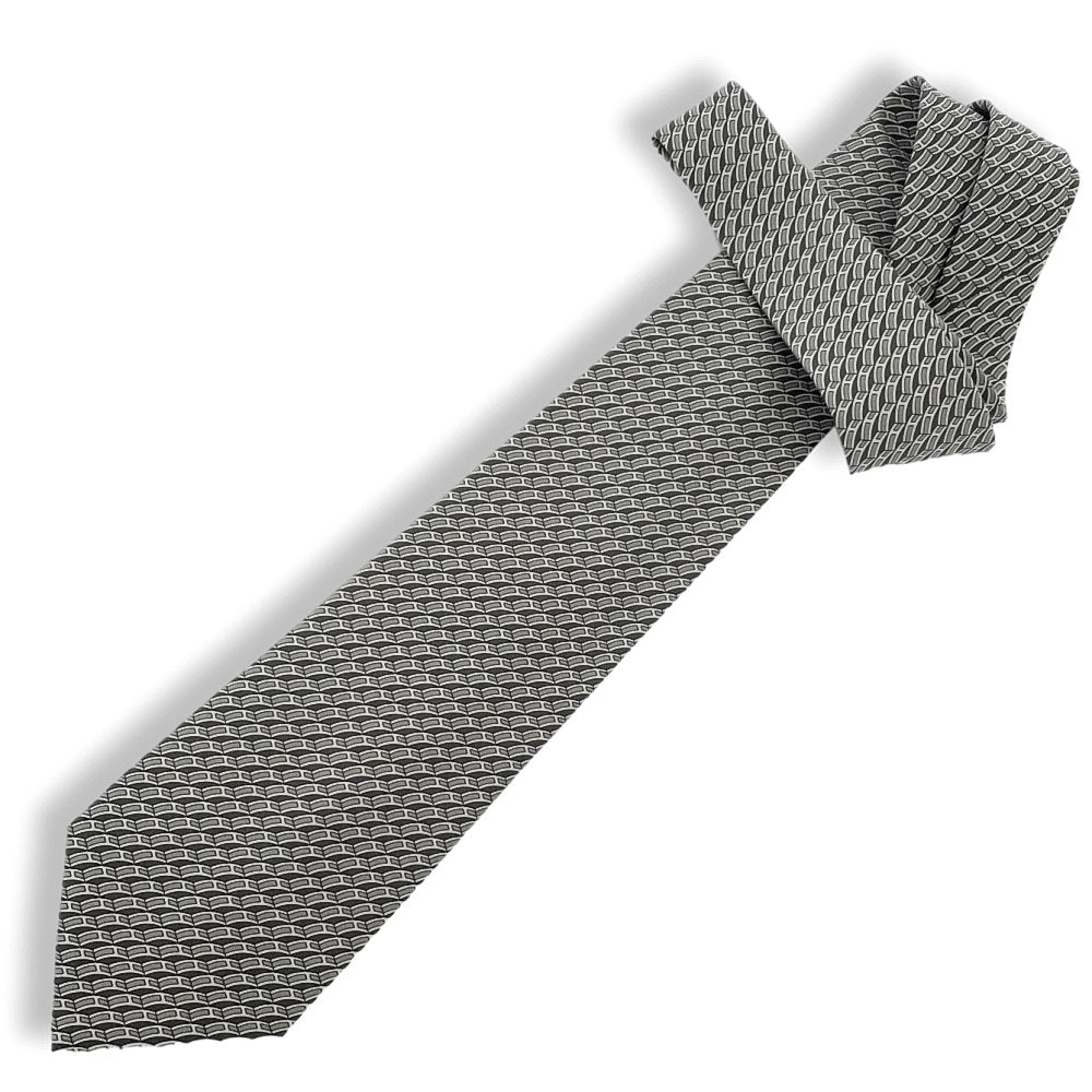 Hermes Pearl Light Grey 5469 H 100% Twill Silk Tie 9CM, NWT in Pochette! - poupishop
