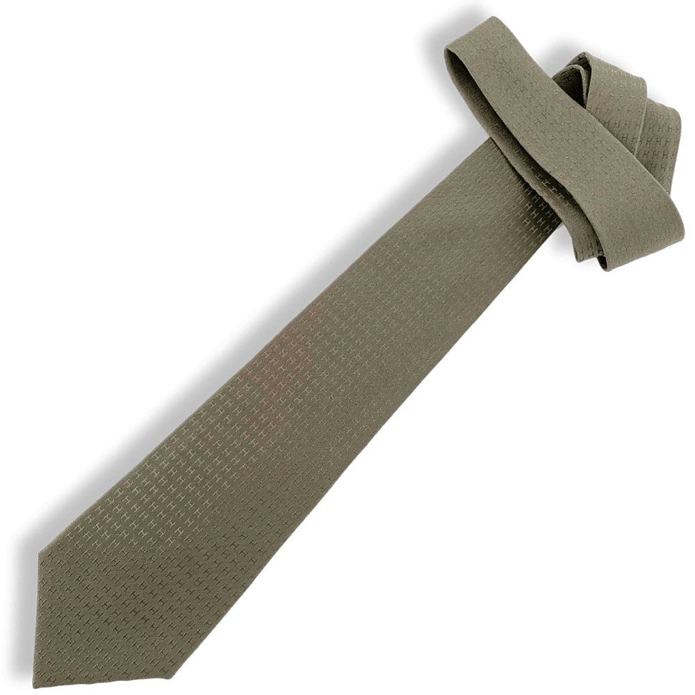 Hermes Pepper 8189 FACONNEE H Twill Silk Tie 9cm, NWT in Pochette! - poupishop
