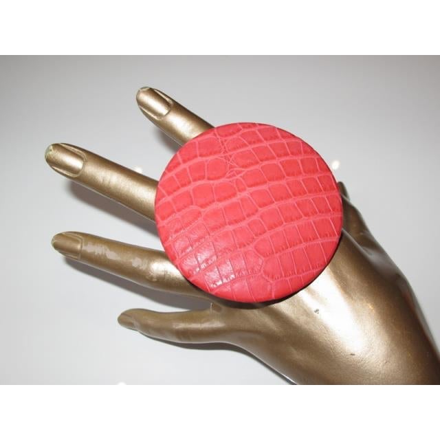 Hermes Petit H Rose Matt Crocodile Important Brooch, NIB! - poupishop