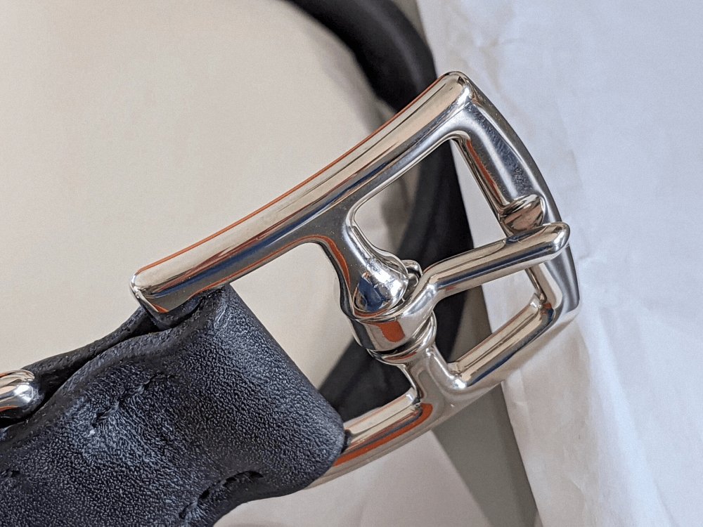 Hermes Pets 2005 Aged Black Leather DOG COLLAR Collar, Sz M, NIB! - poupishop