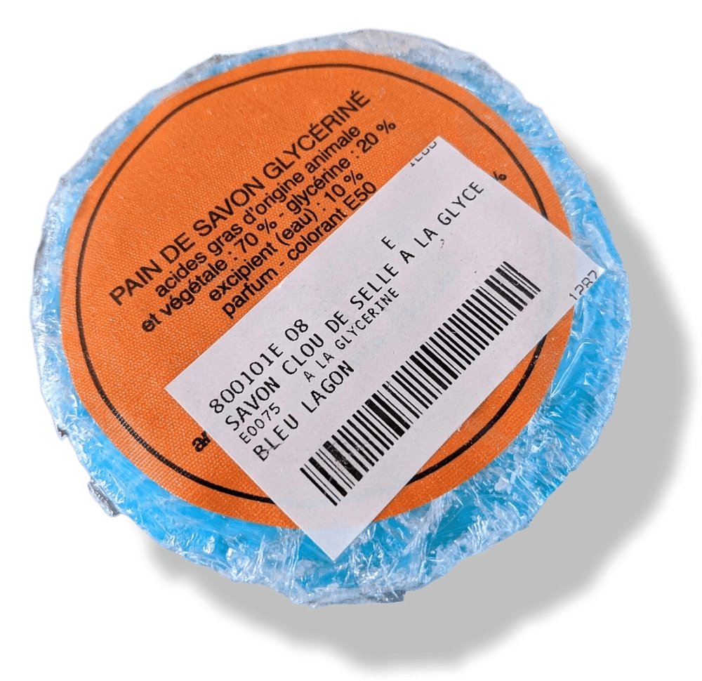 Hermes Pets Blue Lagon Rond Glycerin Soap CLOU DE SELLE for Saddle Leathers, New! - poupishop
