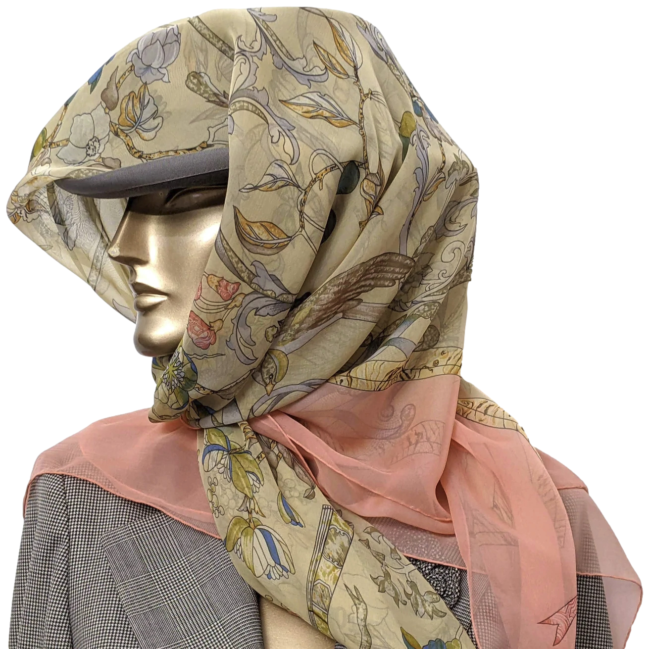 Hermes 1998 Rose/Paille "Pierres d'Orient et d'Occident" by Zoe Pauwels Mousseline 140